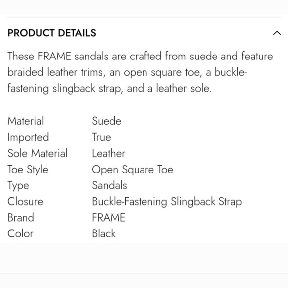 FRAME LE HENDRICKS black Suede Sling Back Heels Size 8 - Picture 11 of 16